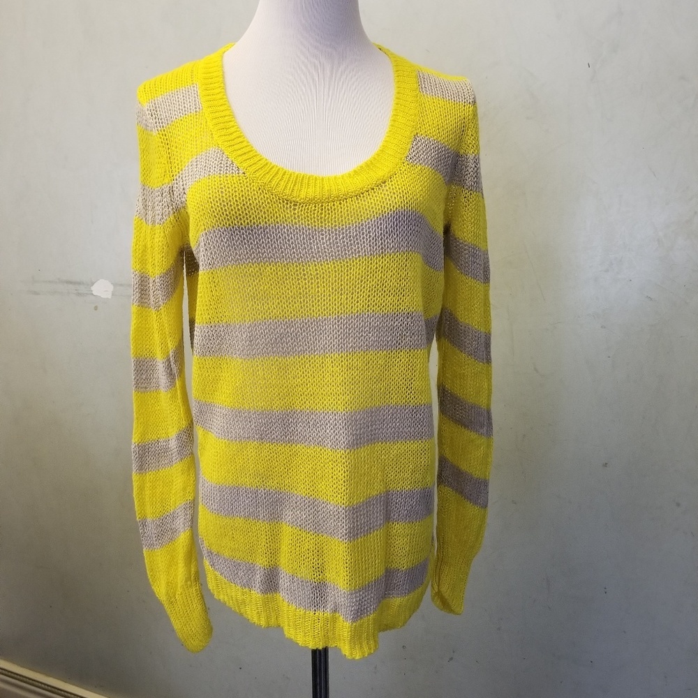 J.Crew Linen striped lightweight sweater women's size Small (N18)